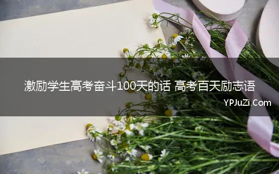 激励学生高考奋斗100天的话