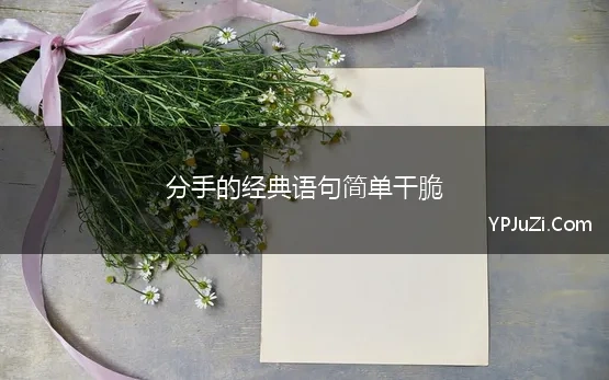 分手的经典语句简单干脆