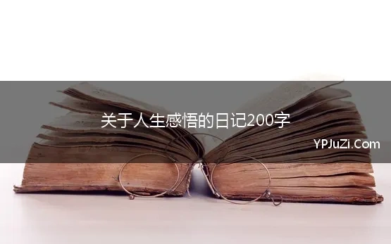 关于人生感悟的日记200字 我的人生感悟日记