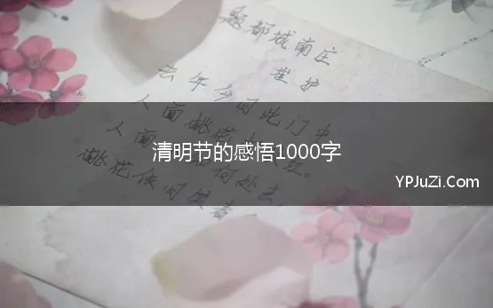 清明节的感悟1000字 清明节的感悟句子1