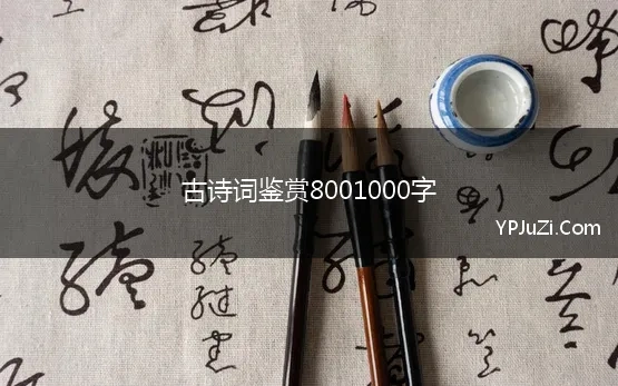 古诗词鉴赏8001000字