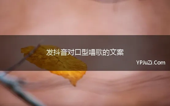 发抖音对口型唱歌的文案