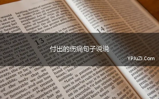 付出的伤痛句子说说