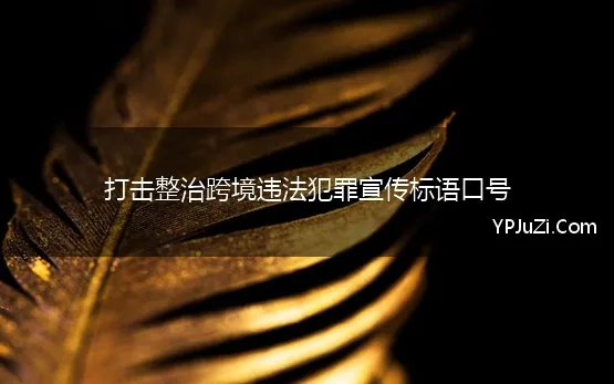 打击整治跨境违法犯罪宣传标语口号 打击整治跨境违法犯罪专项行动法治宣传