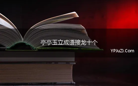 亭亭玉立成语接龙十个