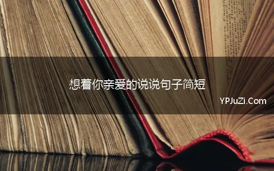 想着你亲爱的说说句子简短