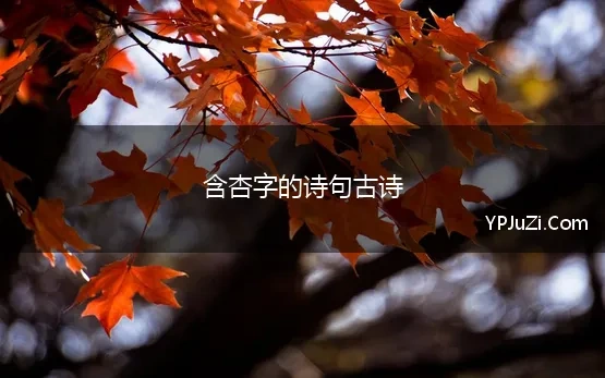 含杏字的诗句古诗