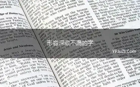 形容深藏不漏的字