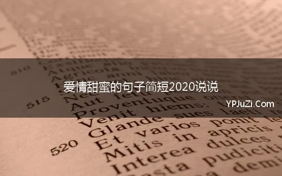 爱情甜蜜的句子简短2020说说