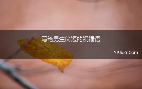 写给男生简短的祝福语