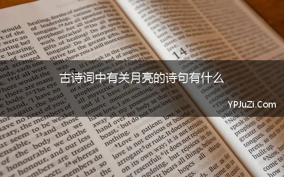 古诗词中有关月亮的诗句有什么