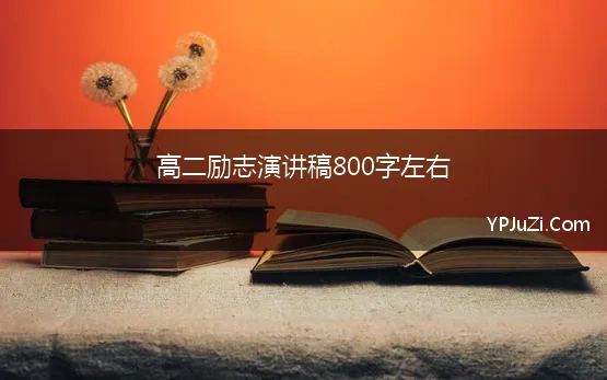 高二励志演讲稿800字左右