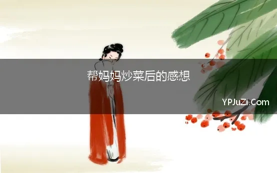 帮妈妈炒菜后的感想(帮妈妈炒菜作文300字)