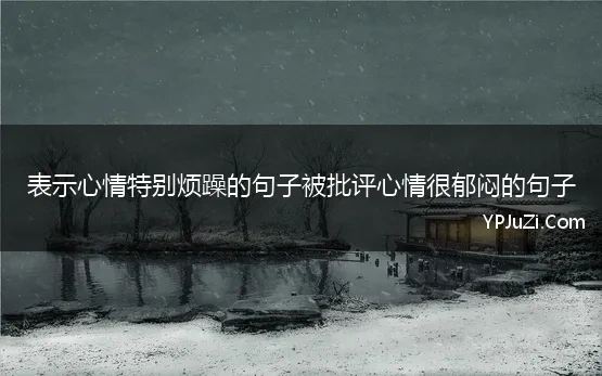 表示心情特别烦躁的句子被批评心情很郁闷的句子