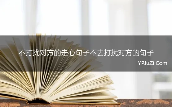 不打扰对方的走心句子不去打扰对方的句子