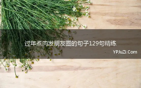 过年煮肉发朋友圈的句子129句精练