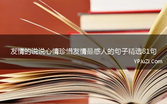 友情的说说心情珍惜友情最感人的句子精选81句