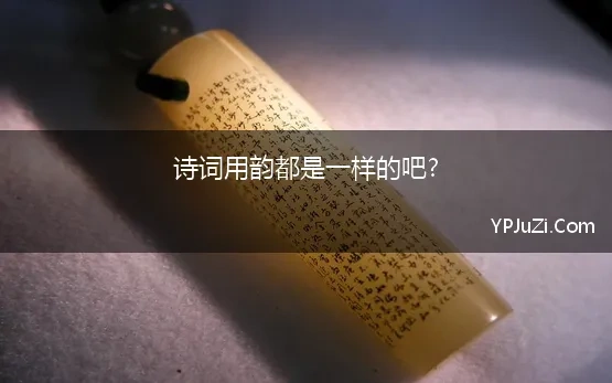 诗词用韵都是一样的吧?