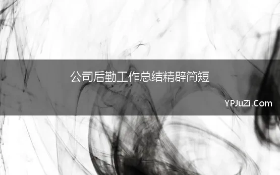 公司后勤工作总结精辟简短