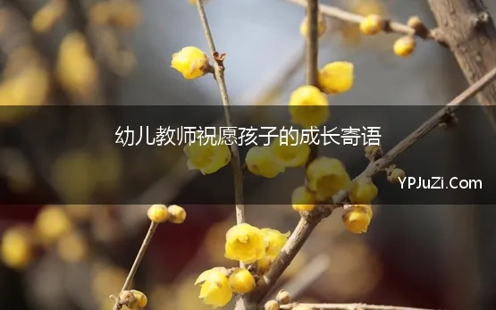 幼儿教师祝愿孩子的成长寄语(幼儿园教师格言)