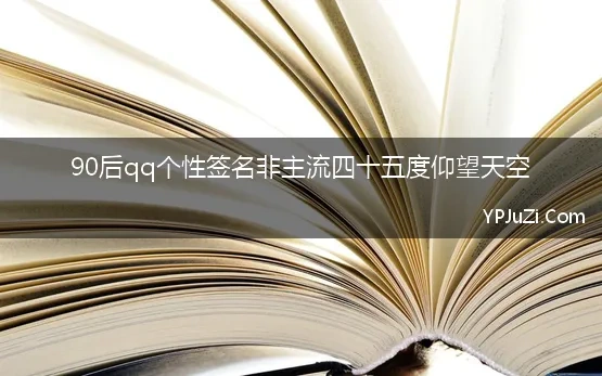 90后qq个性签名非主流四十五度仰望天空