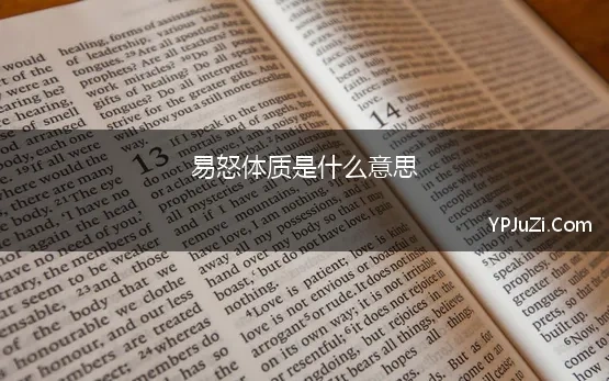 易怒体质是什么意思