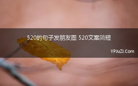 520的句子发朋友圈 520文案简短