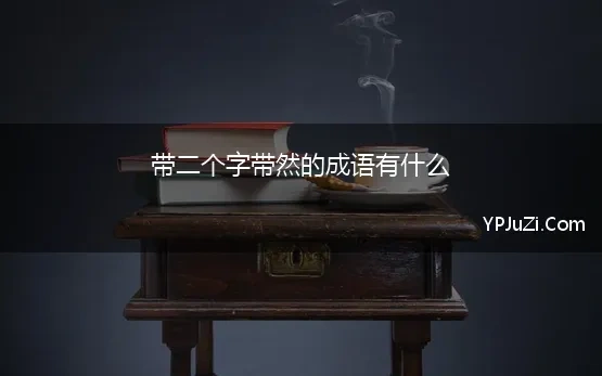 带二个字带然的成语有什么