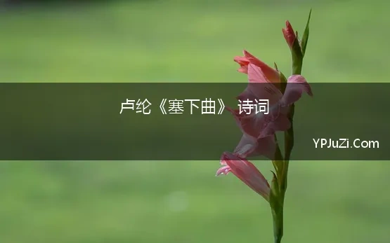 卢纶《塞下曲》 诗词