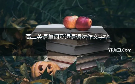 高二英语单词及短语语法作文字帖