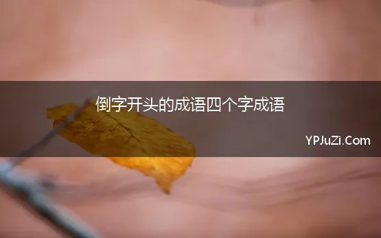 倒字成语开头的成语大全