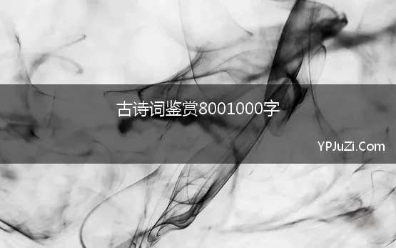 古诗词鉴赏8001000字