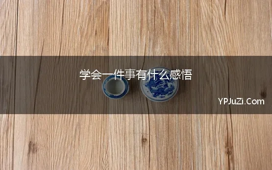 学会一件事有什么感悟(你独立完成的最有成就感的一件