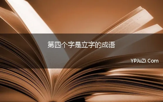 第四个字带立的成语