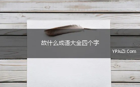 故什么成语大全四个字