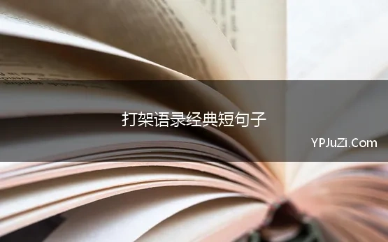 打架语录经典短句子 打架经典短句子35条