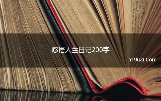 感悟人生日记200字(200句人生感悟的句子)