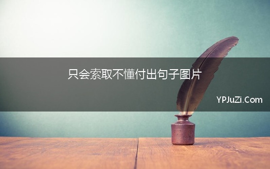 只会索取不懂付出句子图片 只懂索取不懂付出名言