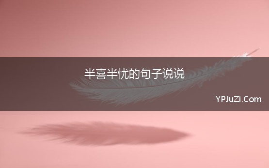 半喜半忧的句子说说 形容半喜半忧的心情句子精选116条