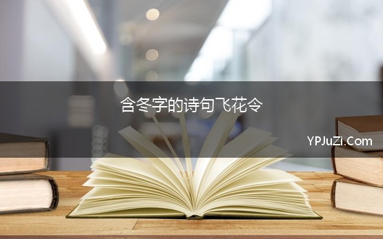 含冬字的诗句飞花令 飞花令之古诗词带四季