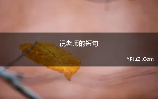 祝老师的短句