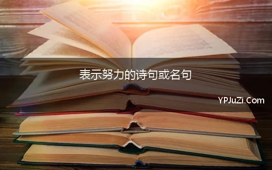 表示努力的诗句或名句