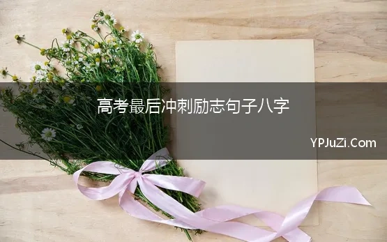 高考最后冲刺励志句子八字